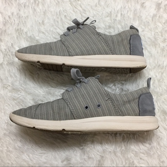 ❌SOLD❌ Toms Light Gray Stripe Del Ray Sneaker - Picture 4 of 8